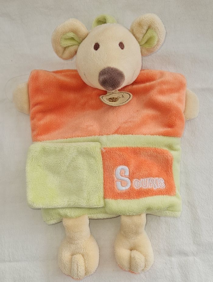 Doudou marionnette souris - Collection Alphabet - Baby Nat - photo numéro 2