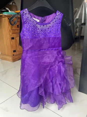 Robe cérémonie violet et strass