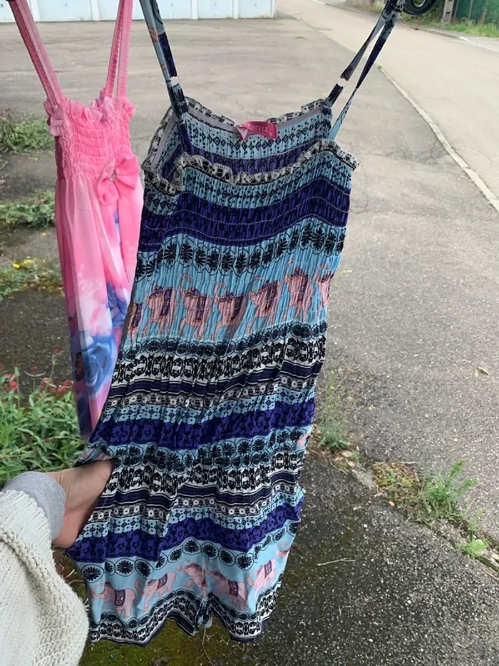Lot 5 vêtements été neuf fille robe combi short, taille 12 ans - photo numéro 7