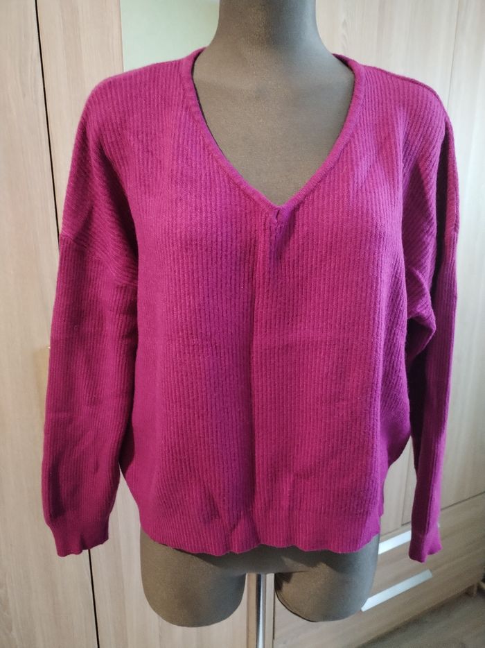 Pull femme mauve taille unique