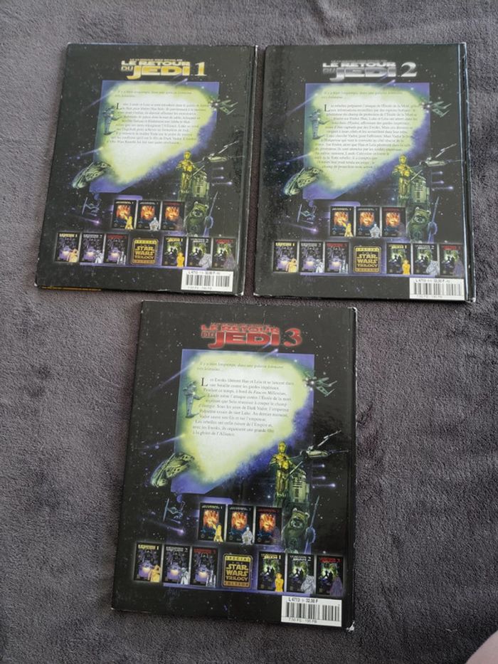 Lot de 3 , La guerre des étoiles Le retour du Jedi 1&2&3 - photo numéro 2