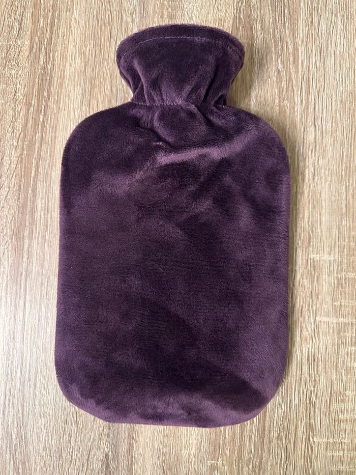 Bouillotte avec housse polaire violette – Fleur de Vie – parfait  état - photo numéro 2