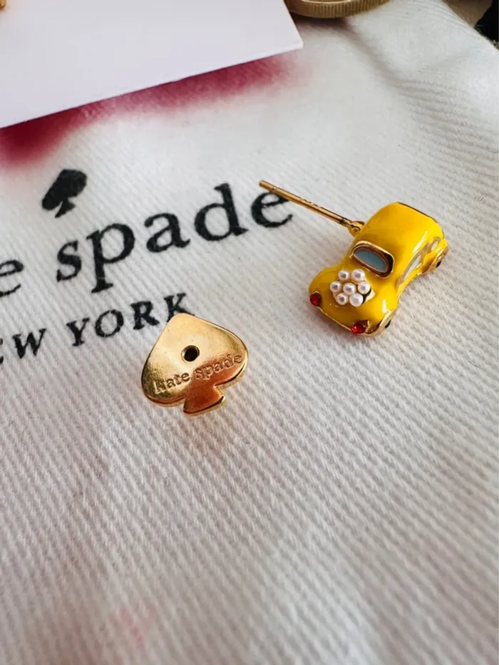 🚗 Boucles d’oreilles Kate Spade New York – Voiture jaune - photo numéro 5