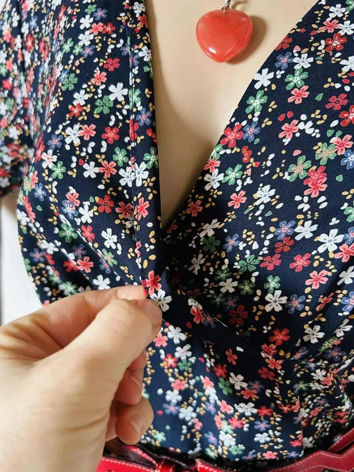 🌺🌿Jolie robe champêtre 38/40 motif liberty cottagecore bohemian floral dress🌸🌿 - photo numéro 14