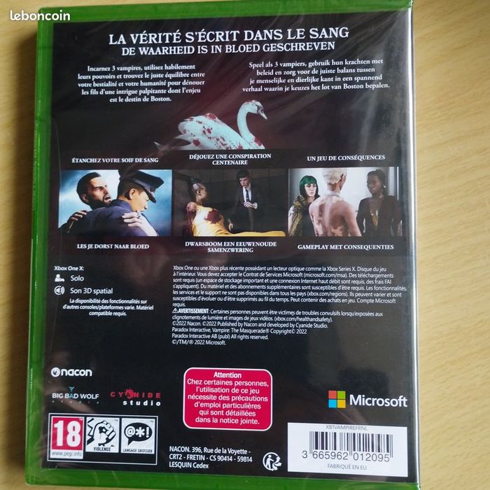 Jeu Xbox One Vampire Neuf - photo numéro 3
