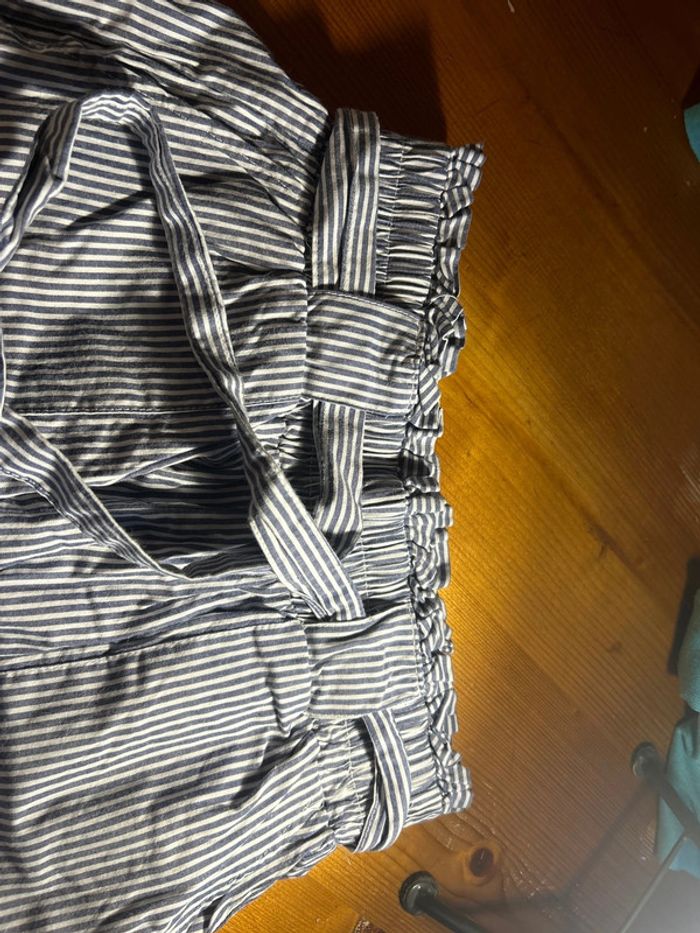 Short taille haute rayures bleu blanc S - photo numéro 2