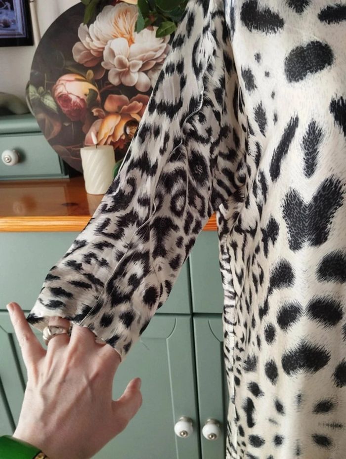 🐆Robe Légère Satin Imprimé Léopard Zara T36/38🐆 - photo numéro 6
