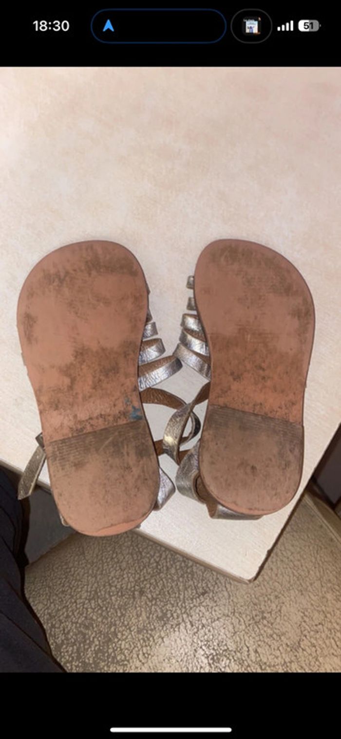 Sandales argenté Taille 26 - photo numéro 3