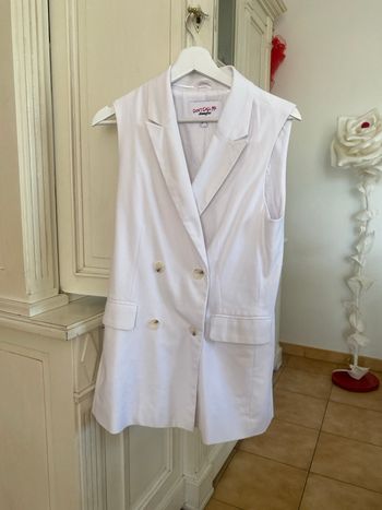 Veste  blanche sans manches femme  Jennyfer 