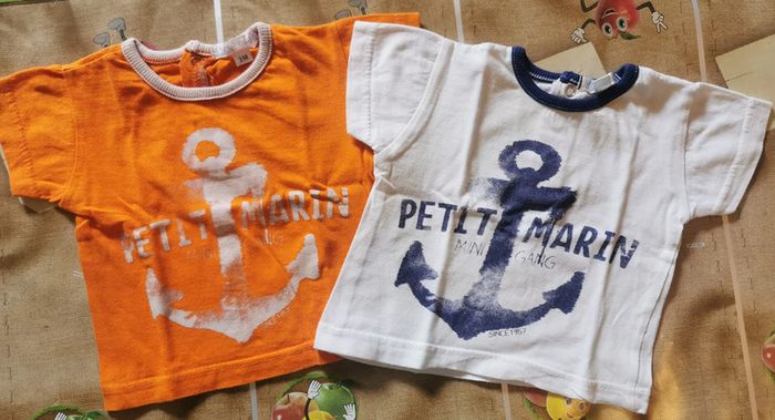 lot de 2 t-shirts taille 3 mois