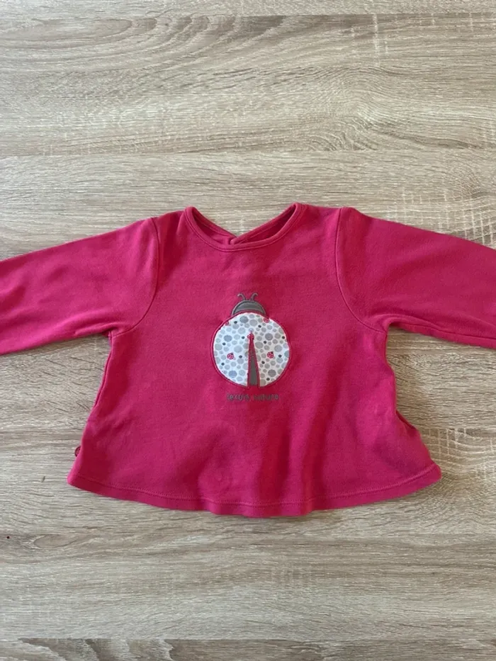 T-shirt manches longues rose