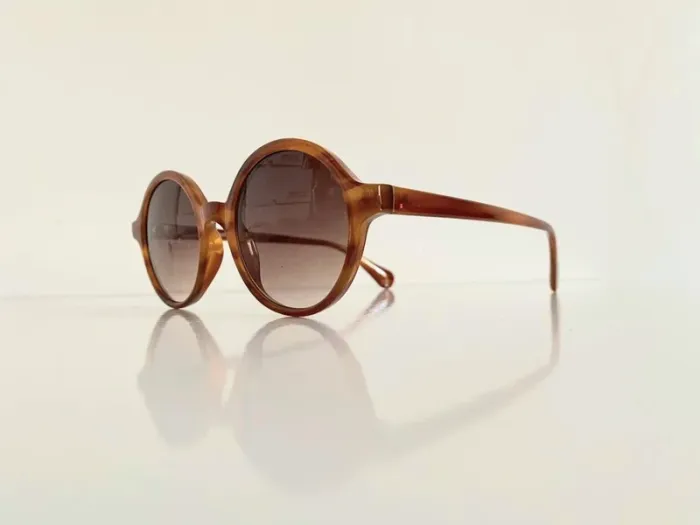 Lunette de soleil marron ronde mixte verres dégradés uvprotection catégorie 3 - photo numéro 2