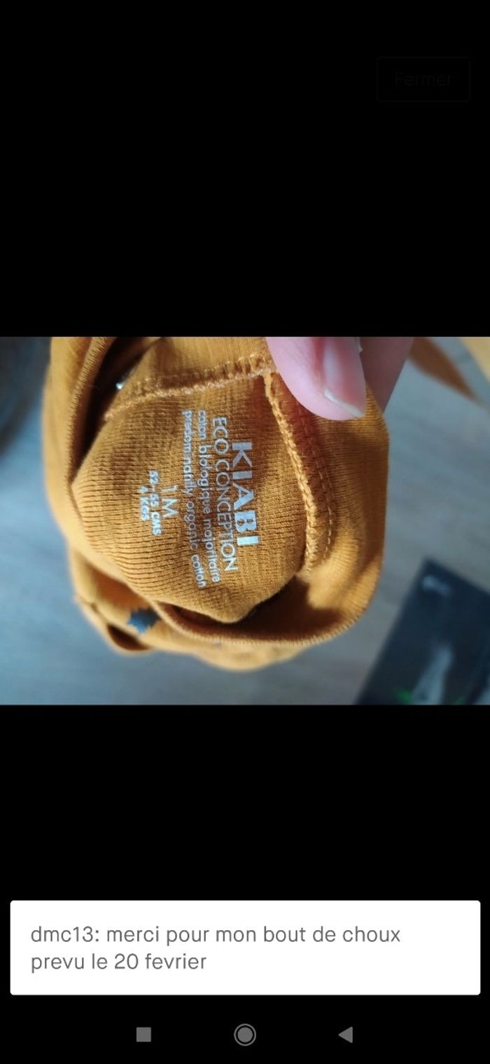 Tee shirt manche longue 1 mois - photo numéro 2