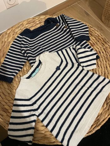2 pulls marinière 18 mois