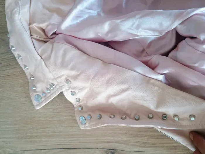 blazzer type cuir rose T46 fleuri - photo numéro 7
