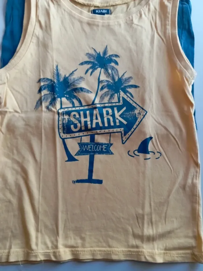 Lot 2 tee shirt sans manche - photo numéro 2