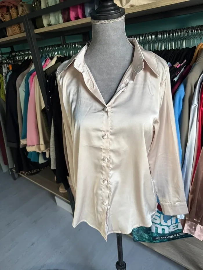 chemise satin shein - photo numéro 3