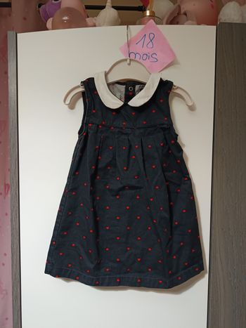Robe noir coeurs 18 mois 