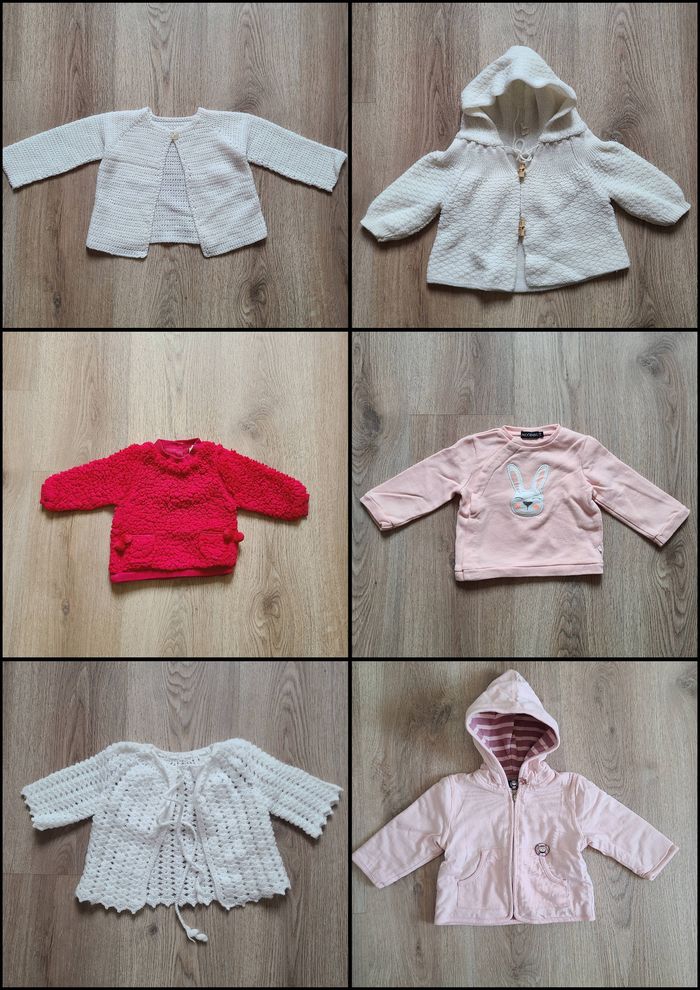 Lot de pull et veste chaud 6 mois fille - photo numéro 2