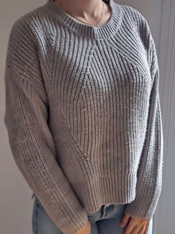 Pull en maille gris