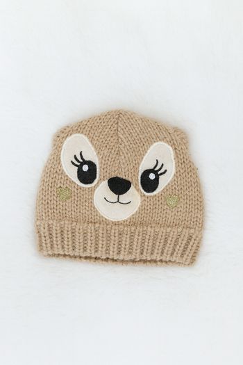 Bonnet doublé ourson bébé – 3/6 mois