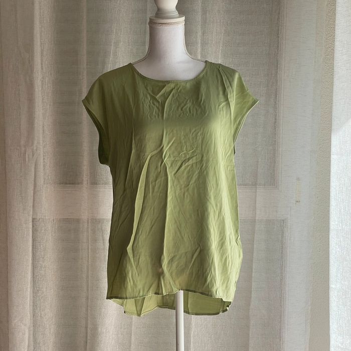blouse manche courte longue vert