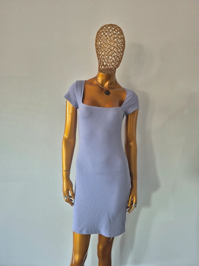 Robe Courte Femme Été Lila Manches Courtes Taille S/36