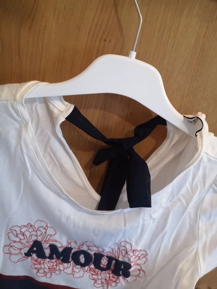 T-shirt Naf naf en blanc et bleu marine Xs - photo numéro 6