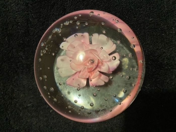 Sulfure motifs fleurs presse papier - photo numéro 3