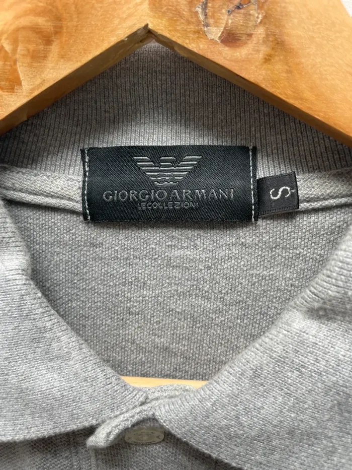Giorgio Armani Le Collezioni vintage polo grey Mens S - photo numéro 4