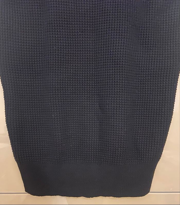 Robe pull noire gaufrée femme M - photo numéro 8