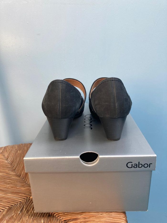 Talons Gabor Hovercraft Mary Jane – taille 38, cuir suédé gris foncé, très bon état - photo numéro 5