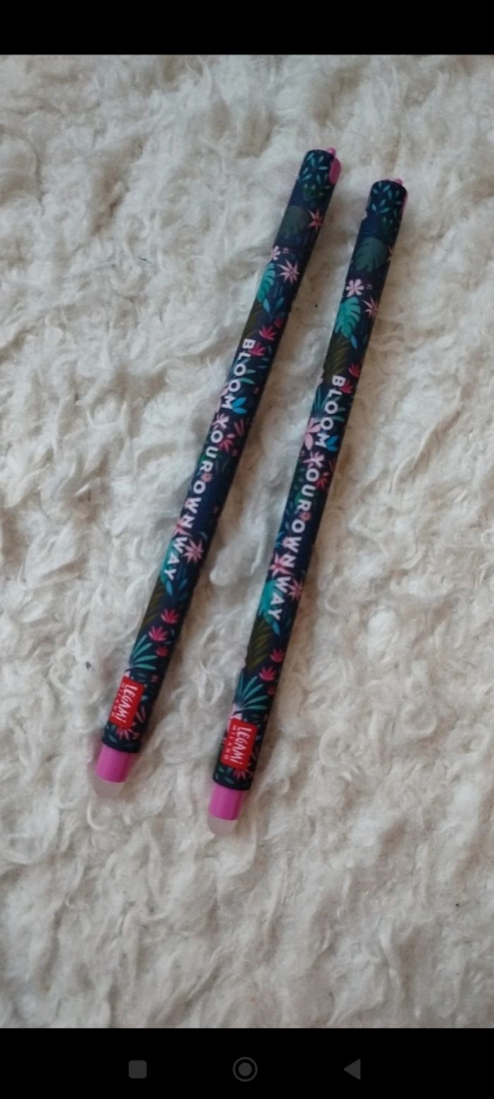 Lot 2 stylos floral Legami - photo numéro 3