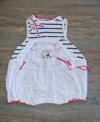 Combi short marinière 12 mois