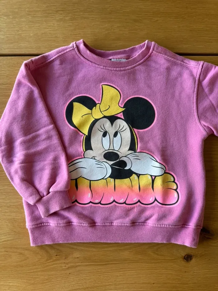 Sweat rose ML avec Minnie Mouse - Taille 4 Ans - photo numéro 2