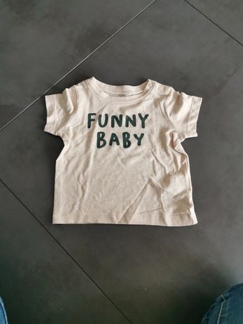 Tee-shirt manches courtes mots d'enfants 18 mois