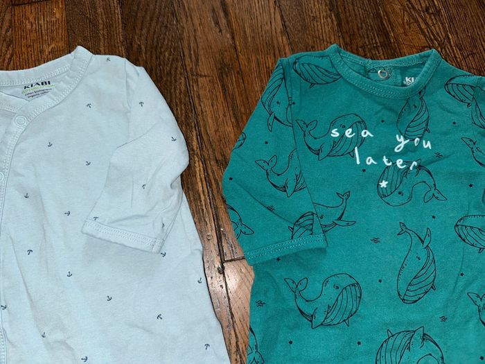 Lot pyjamas coton Kiabi 1 mois - photo numéro 2