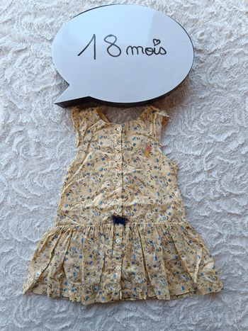 Robe avec boomer intégré Fille 18 mois Fleurs glace Sergent major 100% coton