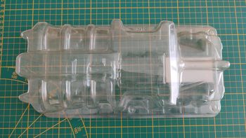 Boite plastique vide miniature Solido Ford V8 1936 citerne California oïl 1/19 1/19e 1/19ème #C65