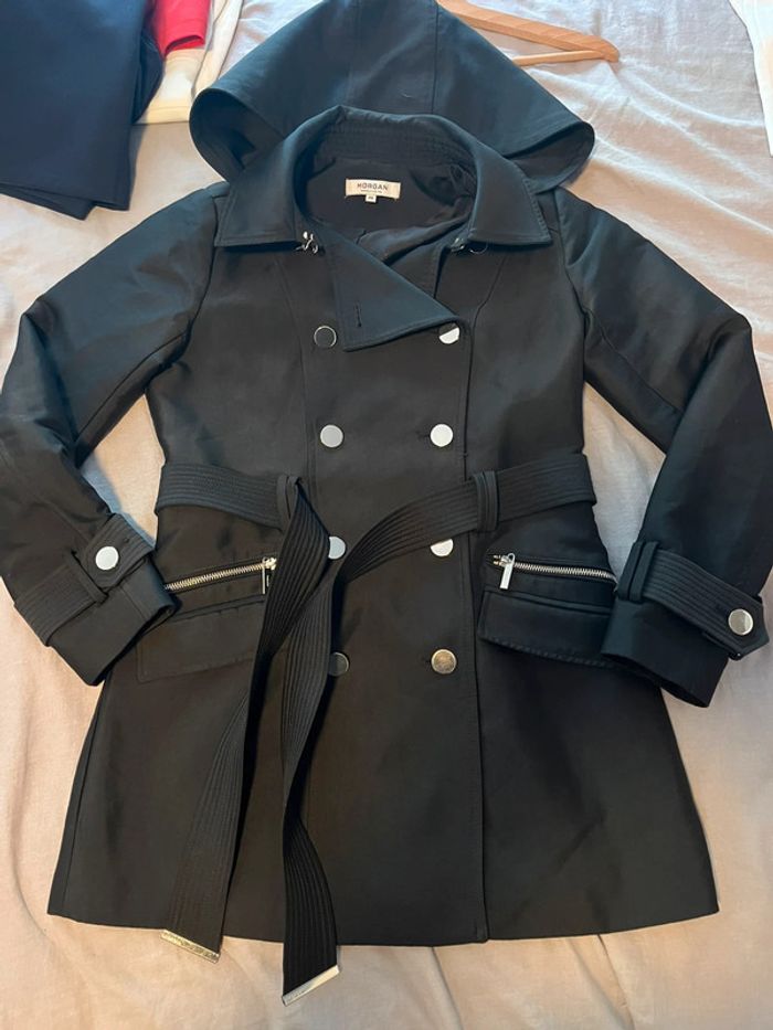 Trench à capuche noir / 212-Giza T36 - photo numéro 4