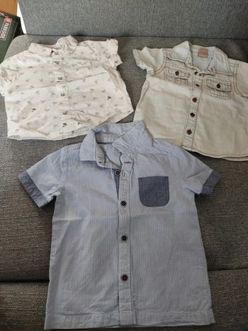 Lot 3 chemises taille 6 mois