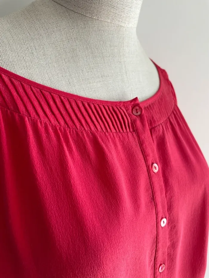 Blouse soie framboise Gérard Darel T.36 - photo numéro 3