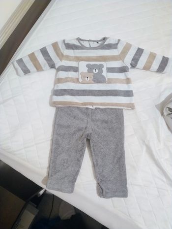 Ensemble velours  bébé garçon