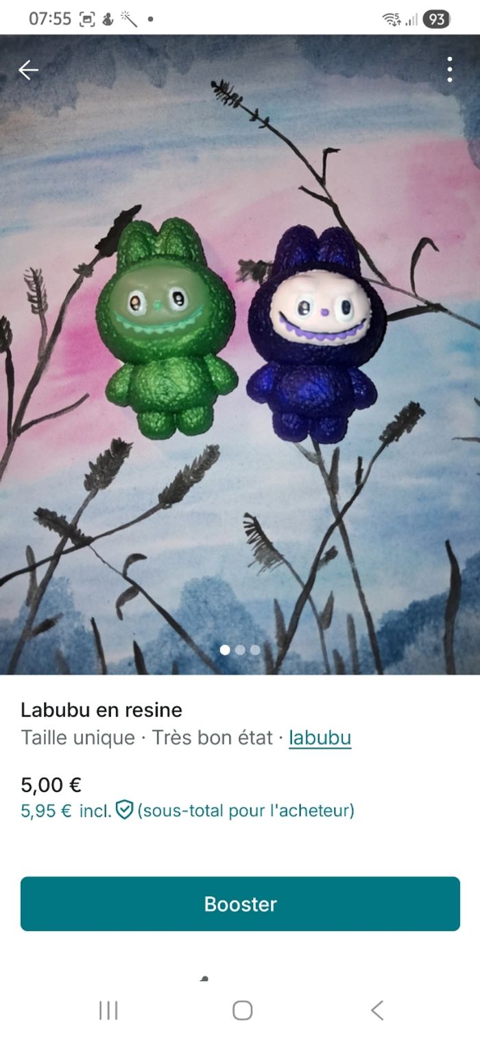 Figurine labubu résine