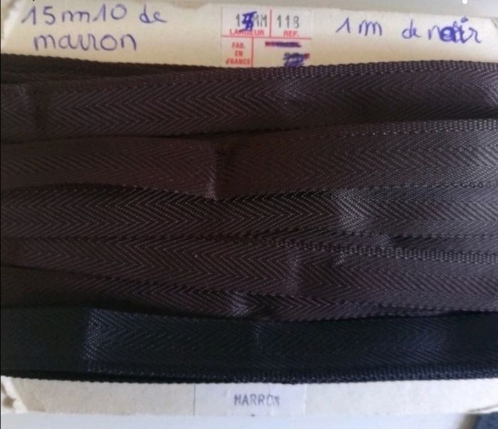 16m10 de ruban marron et noir pour loisirs créatifs