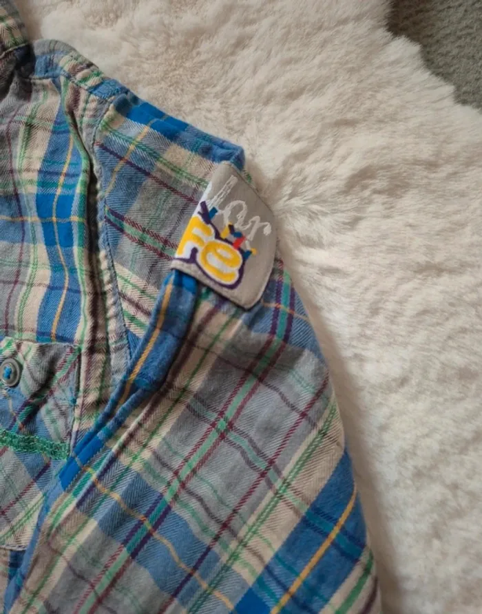 🩵 Chemise manches longues YCC garçon 4 ans - photo numéro 4