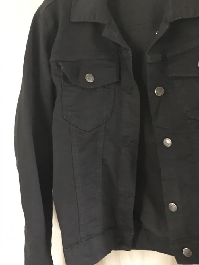 Veste en jean noire courte New Laviva T.38 - photo numéro 3