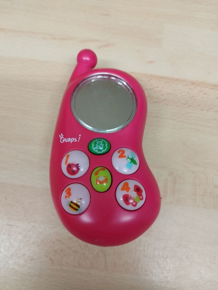 Jeu d'éveil - Téléphone miroir rose - Ouaps - 1 er âge