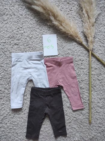 Lot de 3 leggings - 6 mois