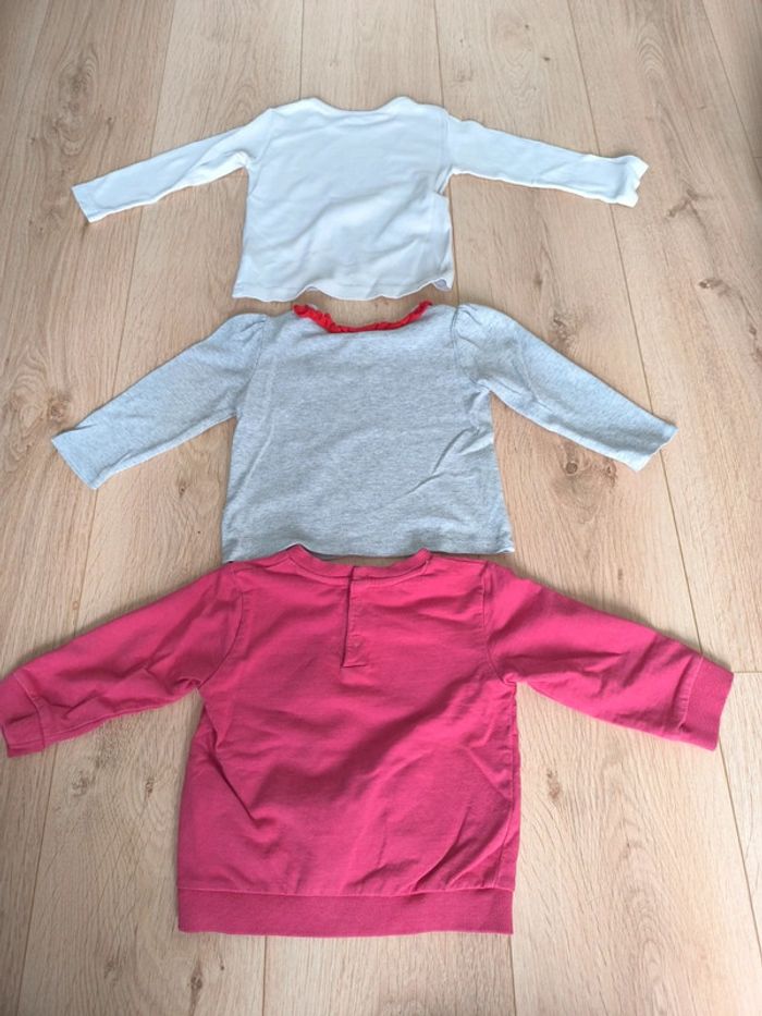 Lot fille de 1 sweat + 2 t-shirts épais Minnie - 18 mois - photo numéro 8